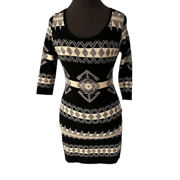 Vintage Denim & Supply Aztec Knit Dress Made in USA Small - Picture 1 of 6